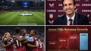 Aston Villa công bố doanh thu kỷ lục sau một năm thi đấu thành công tại Champions League