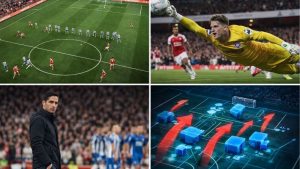 Brighton cầm chân Arsenal thành công với lối chơi phòng ngự lùi sâu